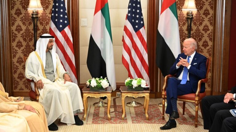 Us President Joe Biden R And Uae President Sheikh Mohamed Bin Zayed Meet In Jeddah On July 16 2022.jpeg